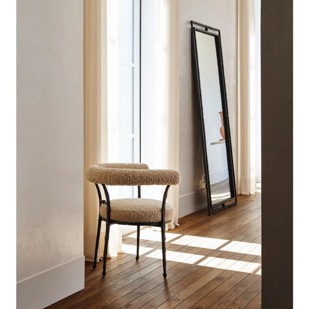 Rodin Black Floor Mirror by Athena Calderone 38"x80"