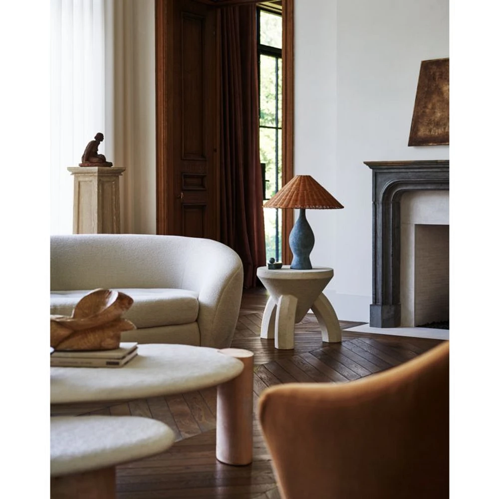 La Strana Concrete Tripod Side Table by Athena Calderone