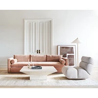 Flores Floor Lamp with Fluted Shade 66"