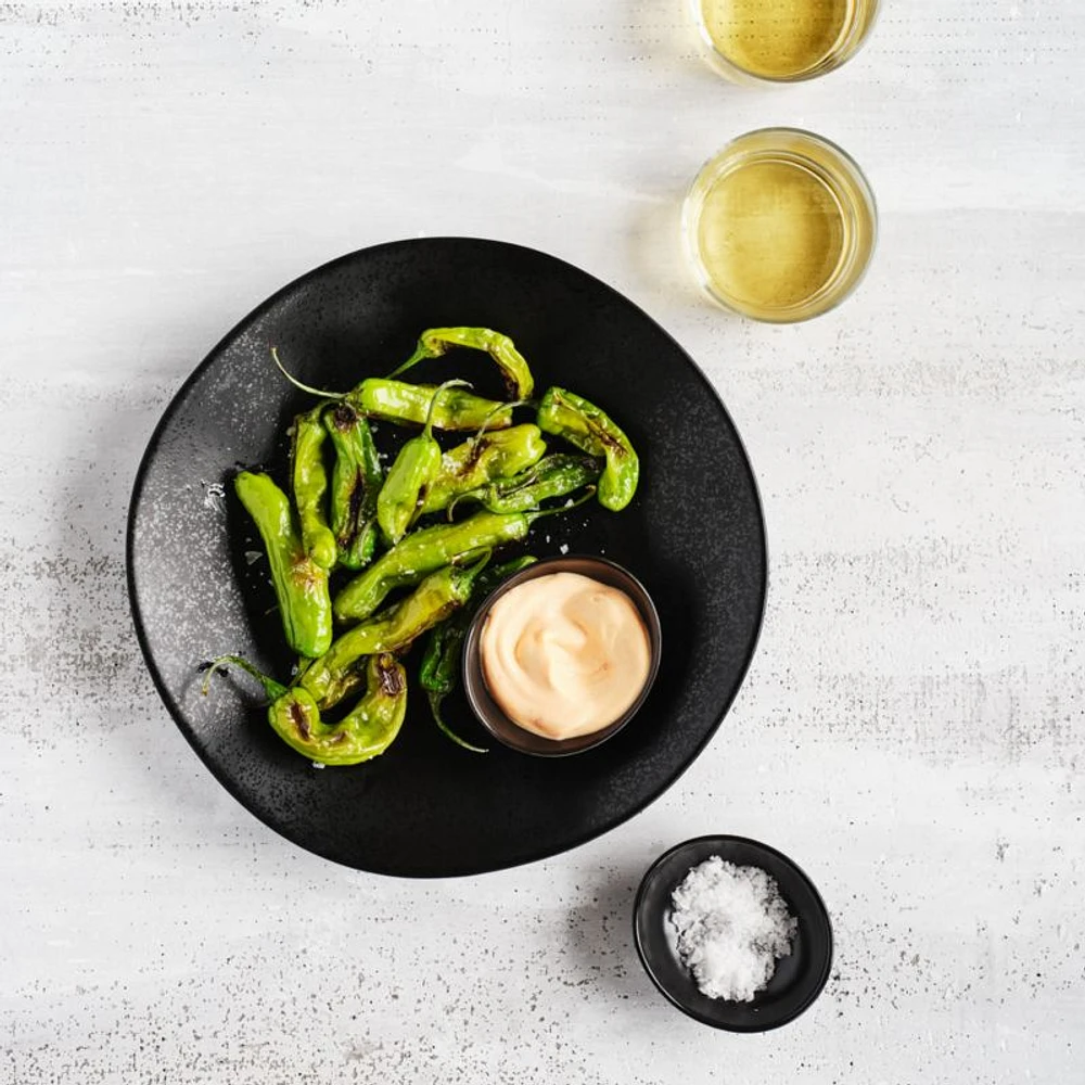 Marin Matte Black Dinner Plates, Set of 8