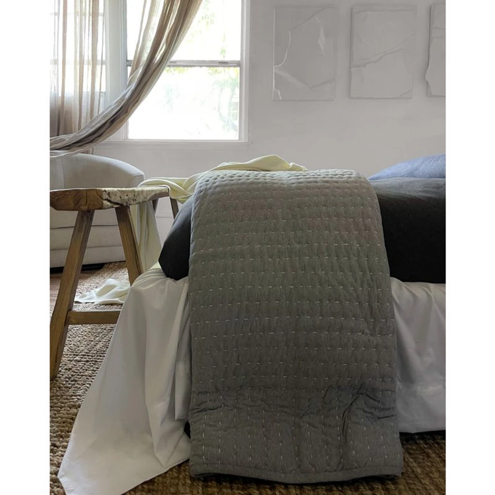Cozysoft Organic Cotton Jersey Grey Full/Queen Quilt