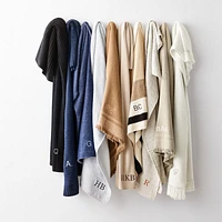 Ribbed Knit 70"x55" Wool Blend Tan Throw Blanket