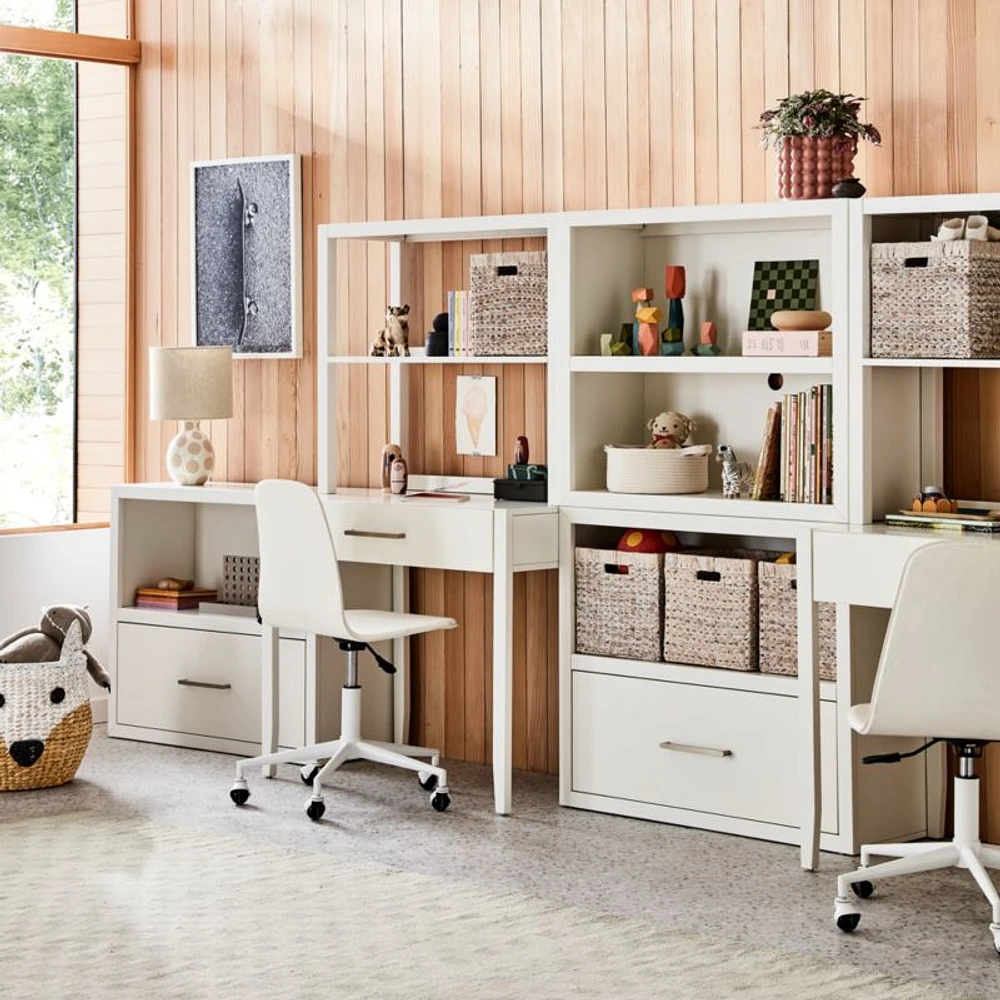 Ever Simple Modular White Wood Kids Bookcase