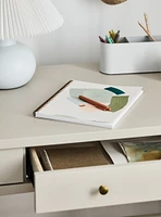 Hampshire Cozy Grey Wood 2-Drawer Kids Desk