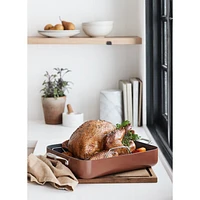Crate & Barrel EvenCook Core ® Terracotta Ceramic Roasting Pan