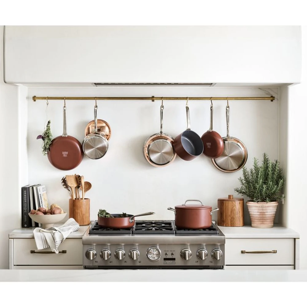 Crate & Barrel EvenCook Ceramic ™ Terracotta Ceramic Nonstick Fry Pans, Set of 2