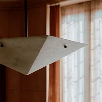 Onirique White Alabaster Pendant Light by Athena Calderone
