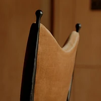 Rodin Ochre Velvet Dining Side Chair by Athena Calderone