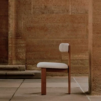 Ceremonie Natural Boucle Dining Chair by Athena Calderone
