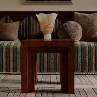 Fleurissant Warm White Onyx Table Lamp by Athena Calderone 9.9"