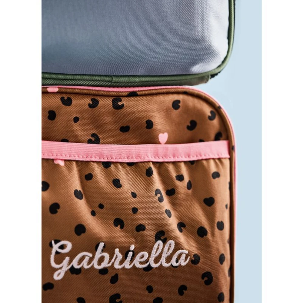 Cheetah Hearts Soft Insulated Kids Lunch Box