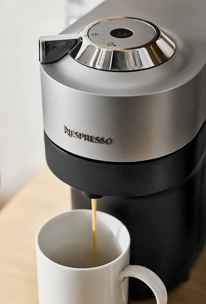 Nespresso ® by De'Longhi ® Vertuo Pop+ Deluxe Silver Espresso Machine with Aeroccino Frother