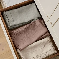 Linen Eyelet Fringe Napkin in Natural by Gaby Dalkin