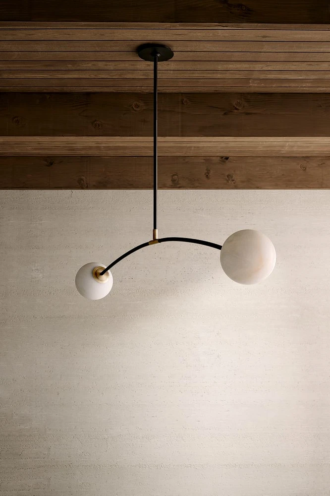 Traverse White Alabaster Pendant Light
