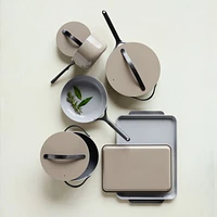 Caraway ® Home 7-Piece Pebble Ceramic Non-Stick Cookware Set with Gunmetal Hardware