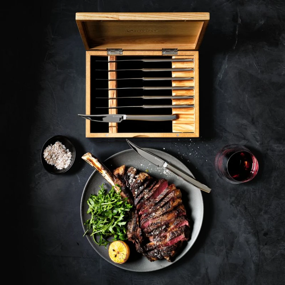 Wusthof ® Mignon Stainless Olivewood 8-Piece Steak Knife Set