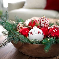 Ho Ho Ho Red Ball Christmas Tree Ornament