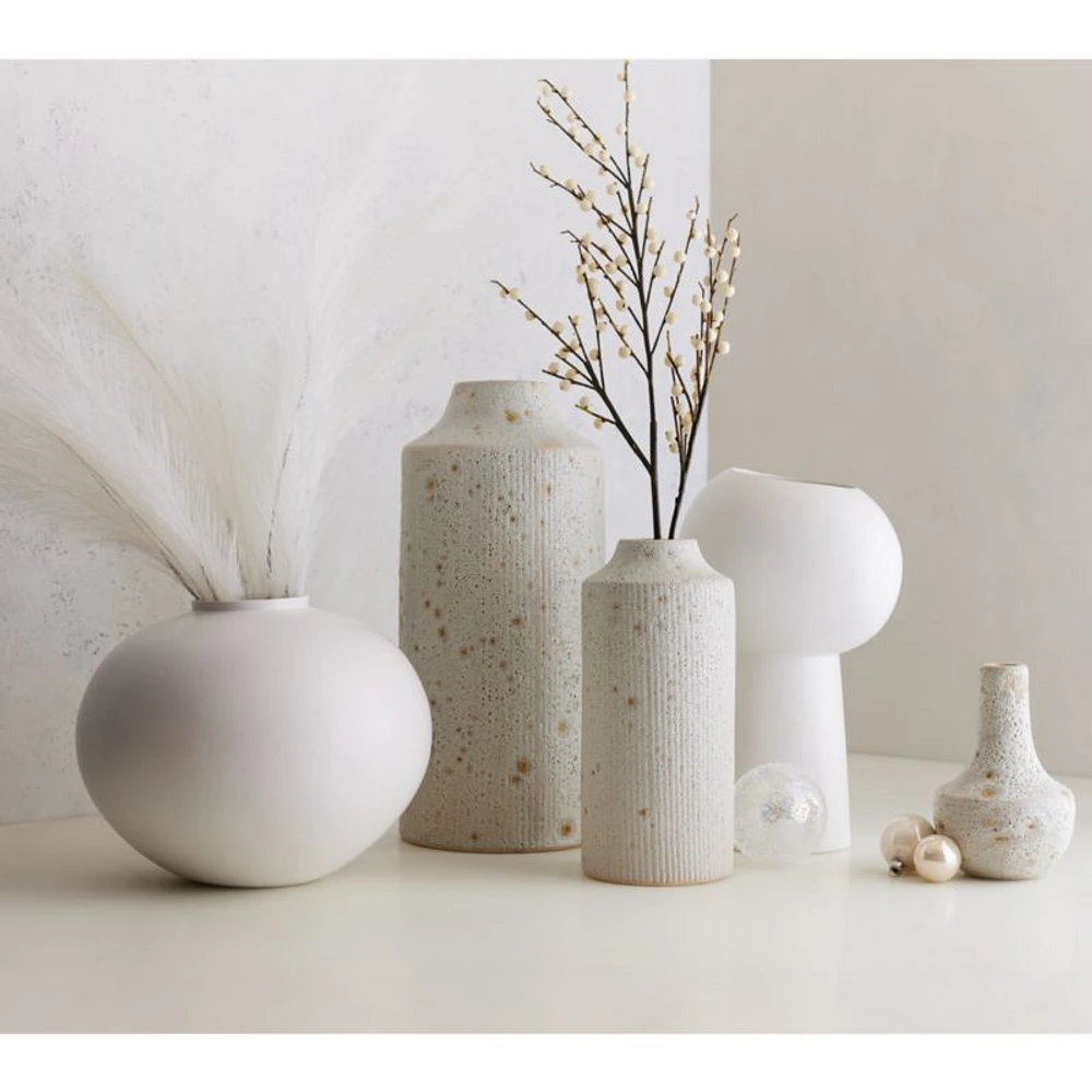 Ema Extra-Large White Ceramic Floor Vase 24"