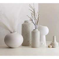 Ema Extra-Large White Ceramic Floor Vase 24"
