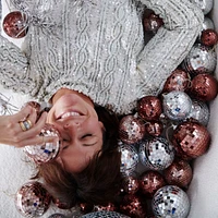 Stevey Disco Ball Christmas Tree Ornaments by Leanne Ford, Set of 12