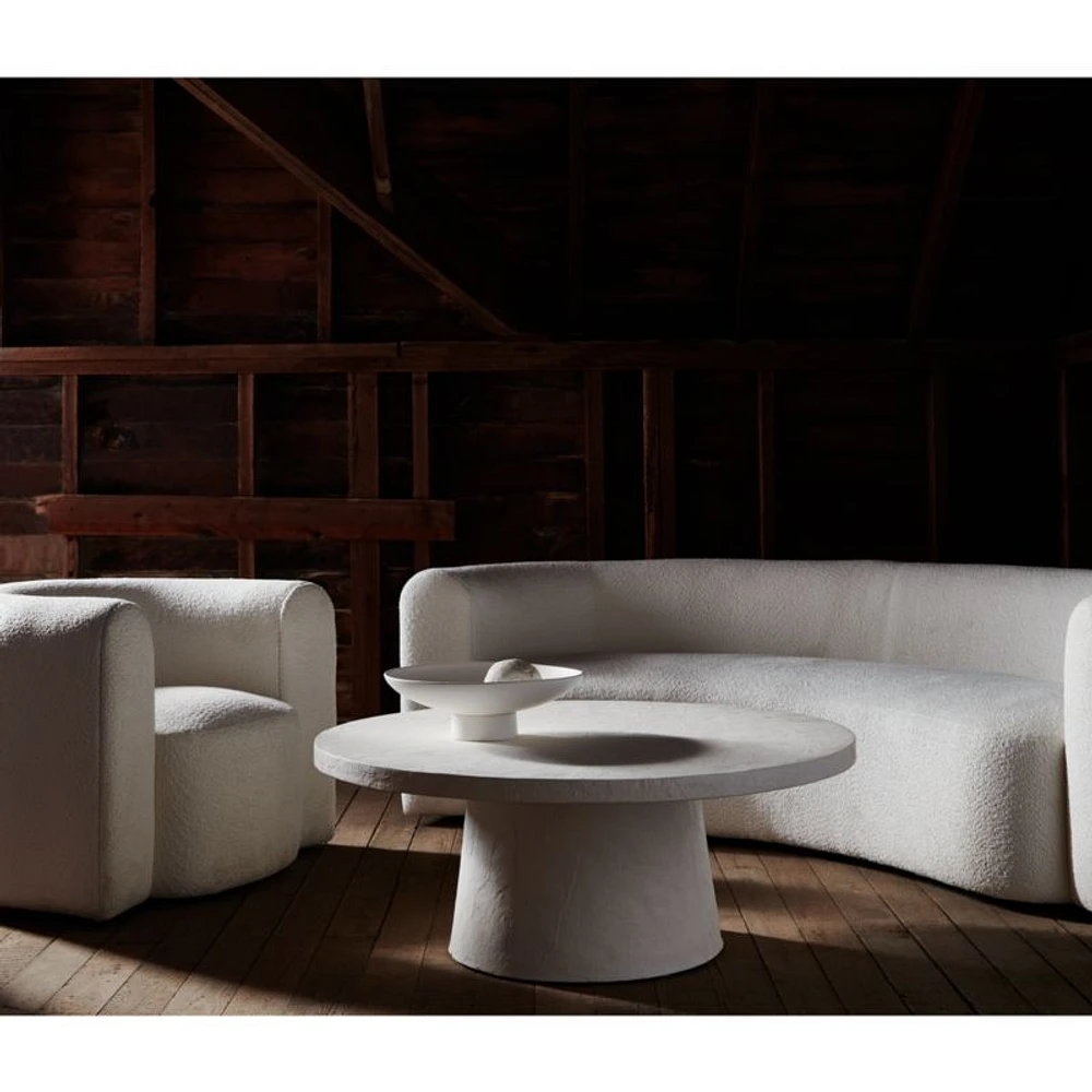 Hugger Curved Boucle Sofa by Leanne Ford