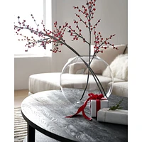 Clairemont Ebonized Oak Wood 60" Oval Coffee Table with Shelf