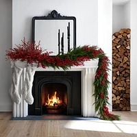 Levon Black Carved Wood Wall Mirror by Leanne Ford