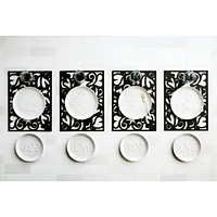 Heart Dance Reversible Black Laser-Cut Cork Placemat by Lucia Eames