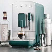 SMEG Matte Jade Green Automatic Coffee and Espresso Machine with Milk Frother