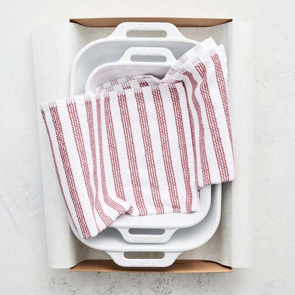 Staub ® White Rectangular Baking Dishes, Set of 3