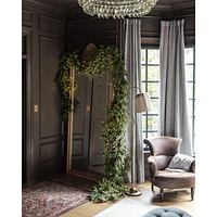 Allegra Rattan and Linen Task Floor Lamp 63" by Jake Arnold