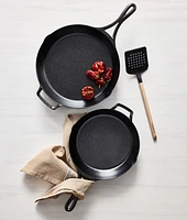 Lodge Blacklock 10.25" and 12" Seasoned Cast Iron Skillets, Set of 2