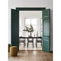 Norin 75"-95" Ebonized Oak Wood Extendable Dining Table