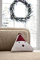 Santa Claus Triangle Velvet Kids Christmas Throw Pillow