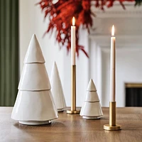 12" Dipped Linen Taper Candles, Set of 2