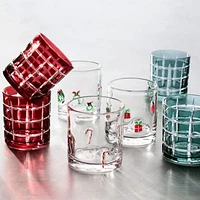 Windowpane 11-Oz. Red Double Old-Fashioned Glass