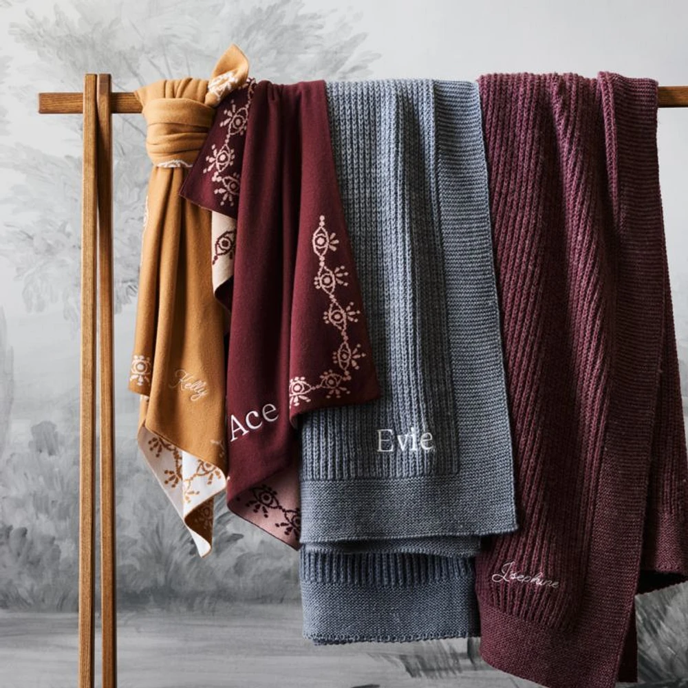 Treasured Soft Brown Reversible Cashmere Blend Baby Stroller Blanket by Jeremiah Brent
