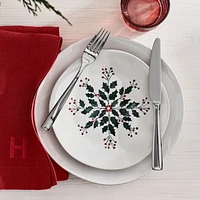 Marin Luminous Red EUROPEAN FLAX ™-Certified Linen Dinner Napkin