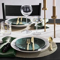 Marin Gold Rim Stoneware Dinner Plate