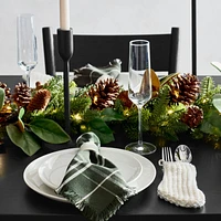 Winter White Knit Flatware Stockings, Set of 4