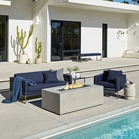 Plateau Rectangle Outdoor Propane Fire Pit Table