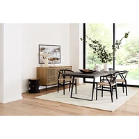 Yukon 80" Black-Brown Live Edge Wood Dining Table