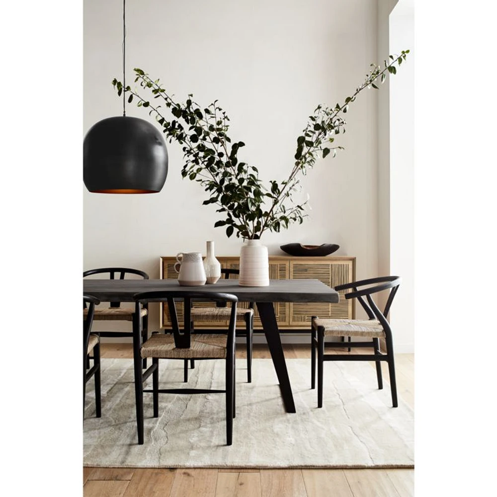 Yukon 80" Black-Brown Live Edge Wood Dining Table