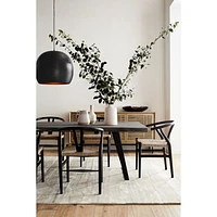 Yukon 80" Black-Brown Live Edge Wood Dining Table