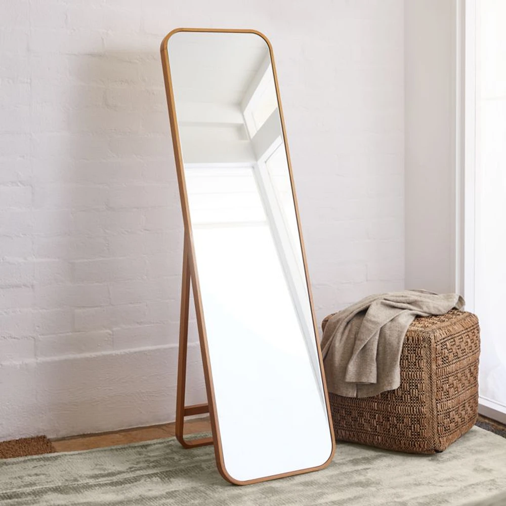 Edge Oak Rectangle Standing Mirror