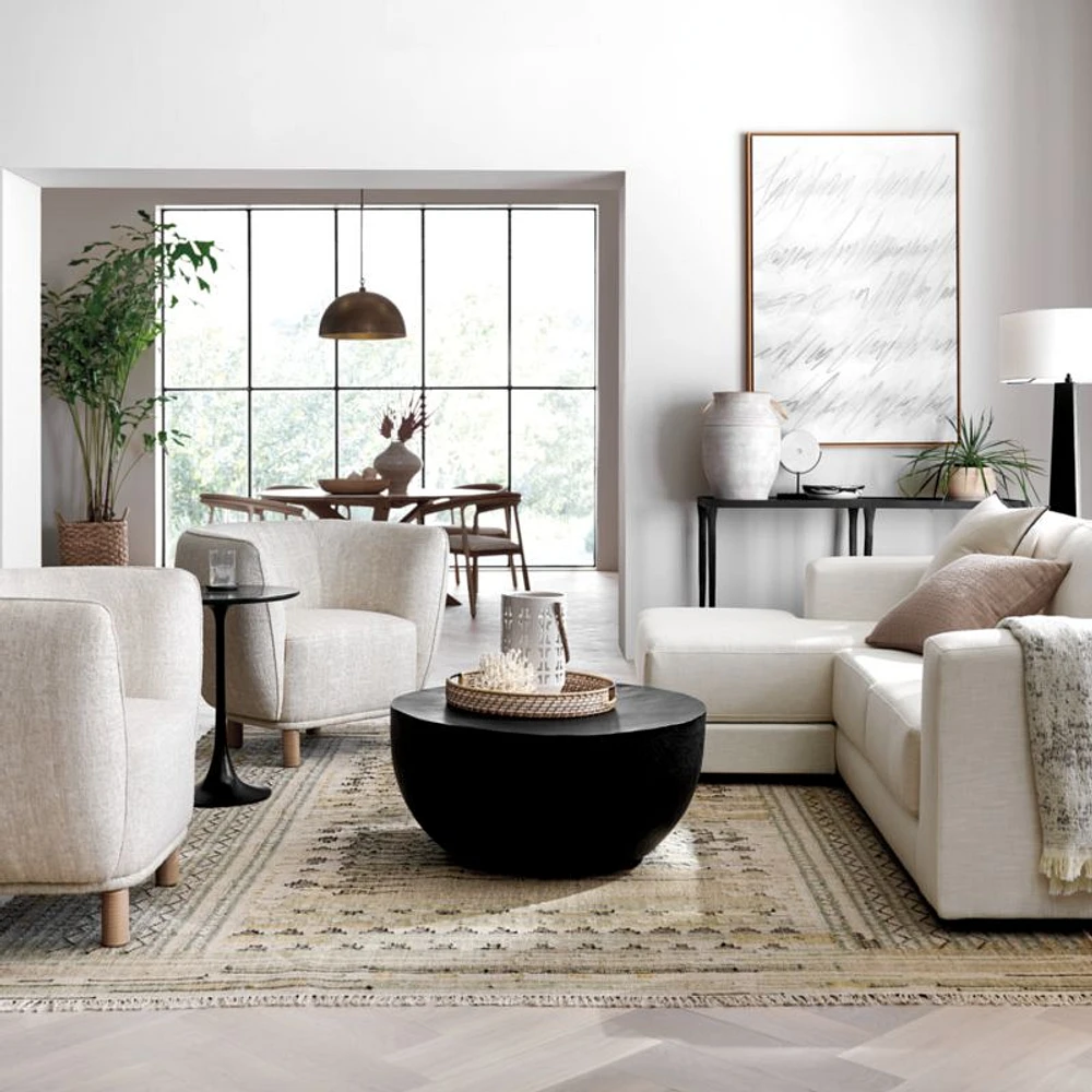 Fernando Metal Drum 32.5" Round Coffee Table