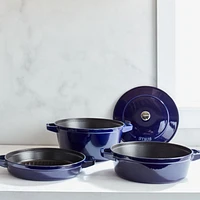 Staub ® Dark Blue 4-Piece Stackable Cookware Set