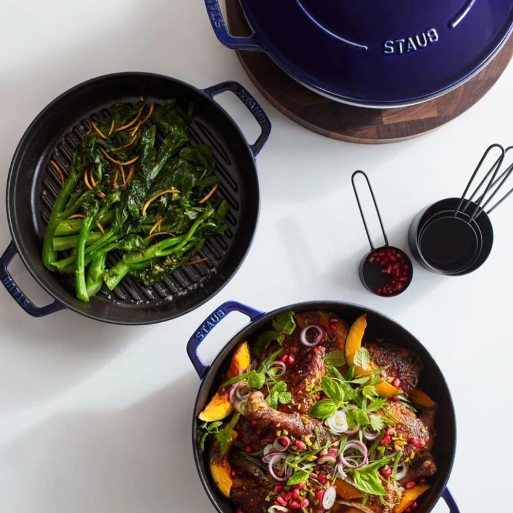 Staub ® Dark Blue 4-Piece Stackable Cookware Set