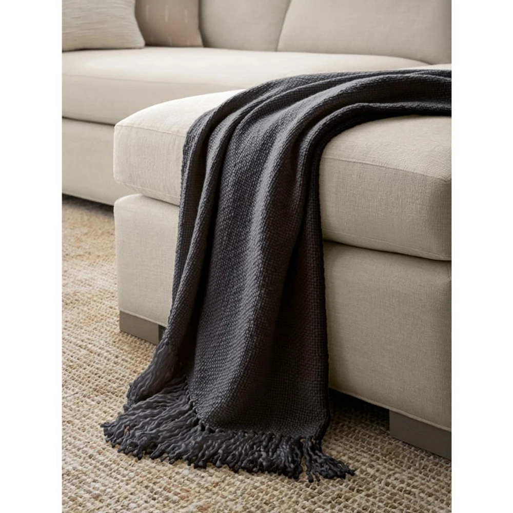Styles 70"x55" Black Throw Blanket