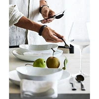 Mercer White Porcelain Low Bowls, Set of 8